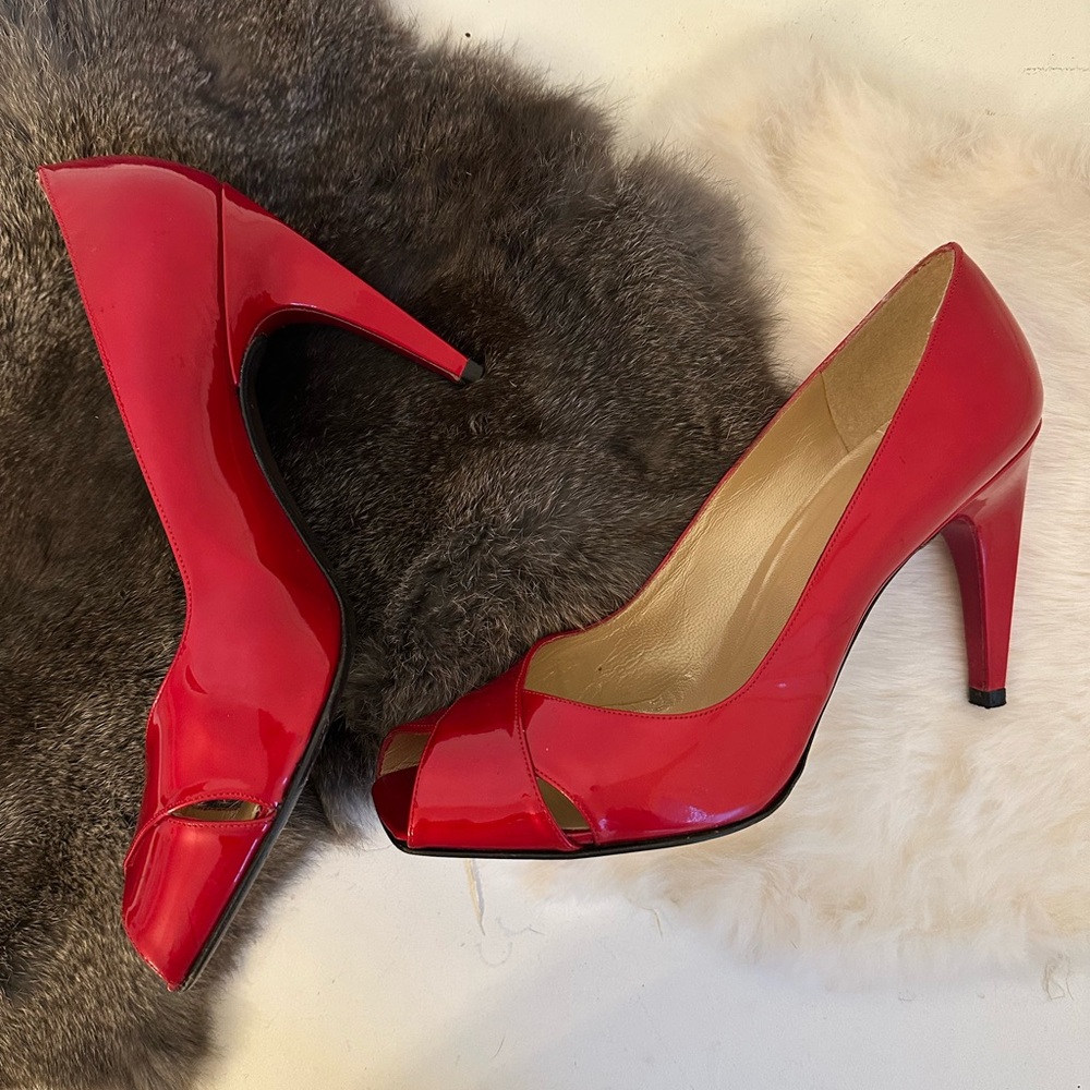 STUART WEITZMAN CHERRY RED HEELS, SIZE: 10 M - Picture 6 of 14